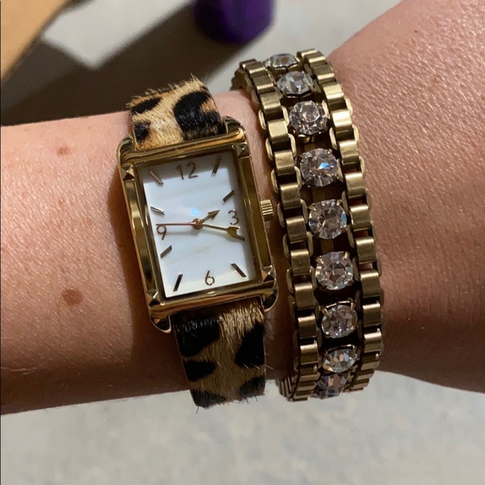 Stella & Dot Small Genuine Leather/ Calfhair Watch